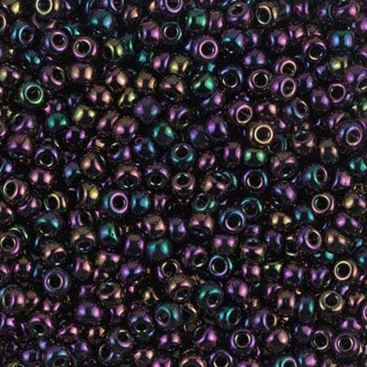 Miyuki 8 Round Seed Bead, 8-454, Metallic Dark Plum Iris, 10 grams